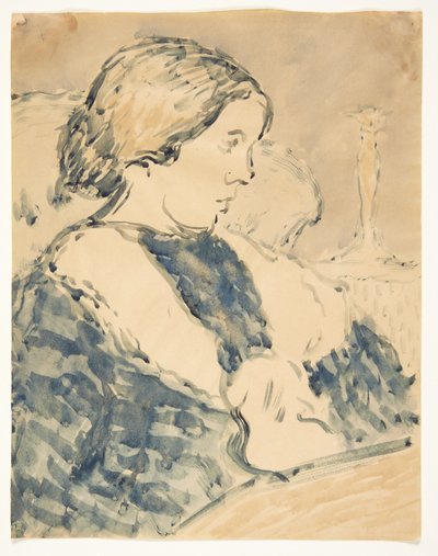 Retrato de mujer sentada mirando a la derecha de Harald Giersing