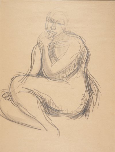 Modelo femenina sentada de Harald Giersing