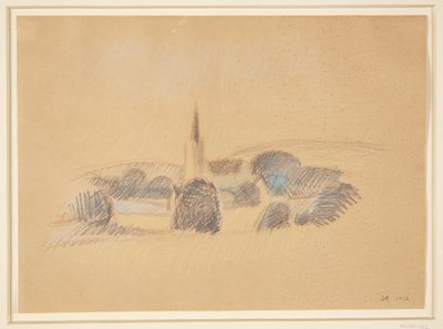 Vista hacia la iglesia de Svanninge de Harald Giersing