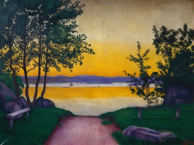 Ambiente nocturno, Viksfjorden de Harald Oscar Sohlberg