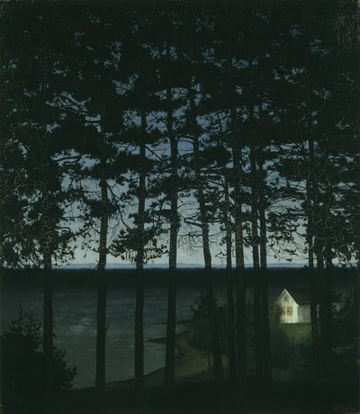 Cabaña del pescador, 1906 de Harald Oscar Sohlberg