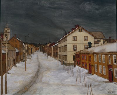 Calle principal, Roros de Harald Oscar Sohlberg