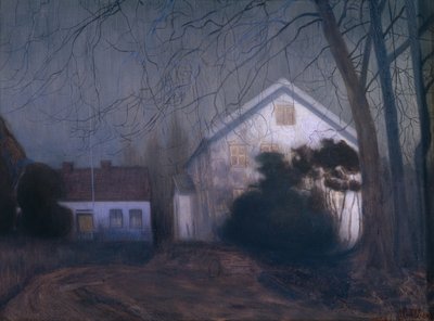 Atmósfera de luz de luna de Harald Oscar Sohlberg