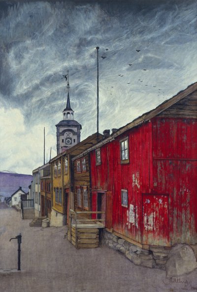 Calle en Røros de Harald Oscar Sohlberg