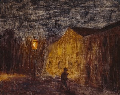 La linterna (lámpara) 1894 (óleo sobre lienzo) de Harald Oscar Sohlberg