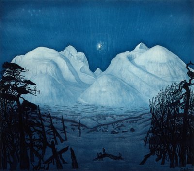 Noche de invierno en Rondane de Harald Oscar Sohlberg