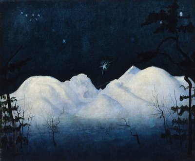 Noches de invierno en la montaña de Harald Oscar Sohlberg