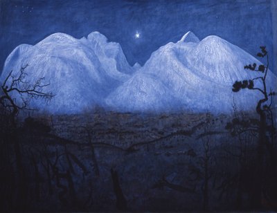 Noches de invierno en la montaña de Harald Oscar Sohlberg