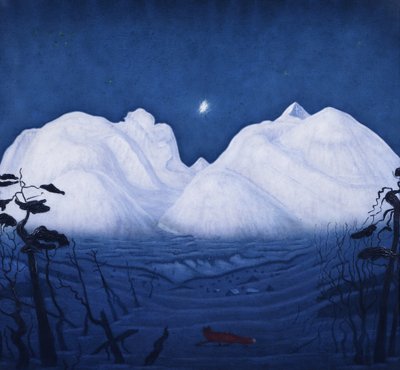 Noches de invierno en la montaña de Harald Oscar Sohlberg