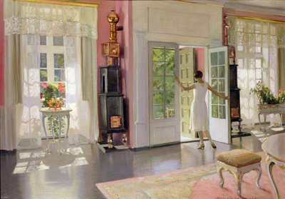 Interior (óleo sobre lienzo) de Harald Slott Moller