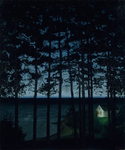Cabaña de pescador, 1906 de Harald Sohlberg