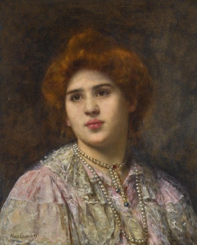 Retrato de la cantante de ópera Félia Litvinne 1860-1936 de Harlamov