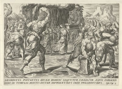 Cruzando el río Jordán La historia de Josué (título de la serie) de Harmen Jansz Muller