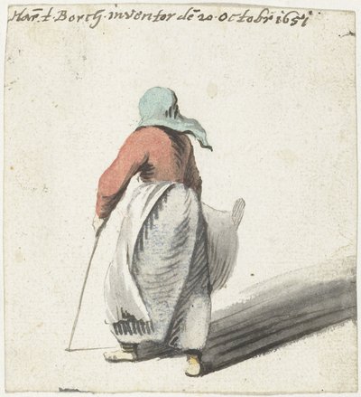 Mujer que camina, de espaldas de Harmen ter Borch