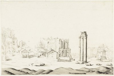 Ruinas del Campo Vaccino en el Foro Romano de Harmen ter Borch