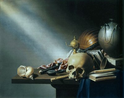 Naturaleza Muerta: Una Alegoría de las Vanidades de la Vida Humana, c.1640 de Harmen van Steenwyck