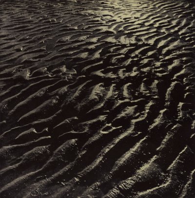 la arena del mar acanalada, Coleridge (foto b/n) de Harold Burdekin