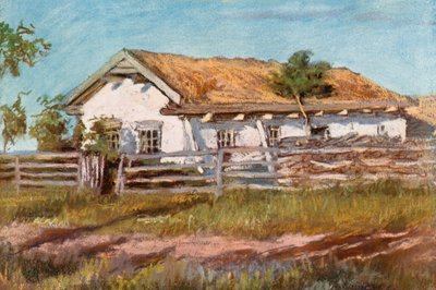 Una casa Doukhobor, cerca de Veregin de Harold Copping