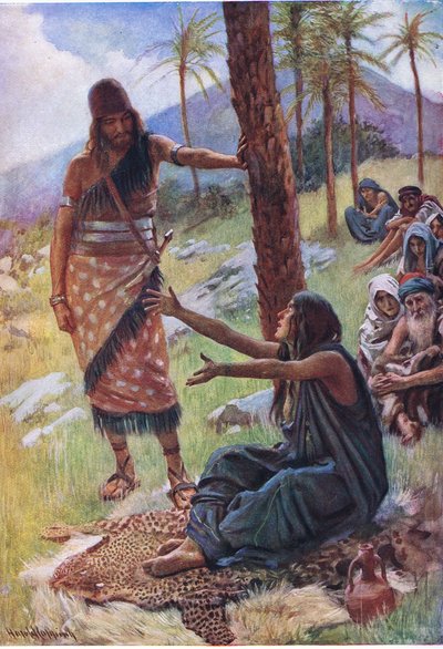 Débora y Barac, ilustración de Imágenes que Enseñan La Serie de la Corona, 1920 de Harold Copping