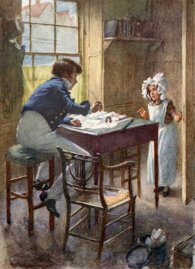 Dick Swiveller se encuentra con la Marquesa de Harold Copping