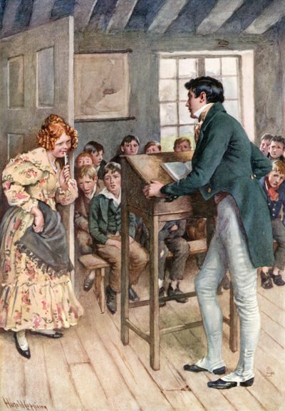 Fanny Squeers y Nicholas Nickleby de Harold Copping