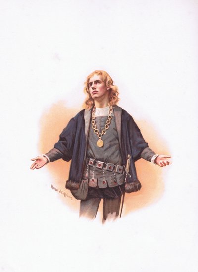 Hamlet, ilustración de Hamlet de Harold Copping