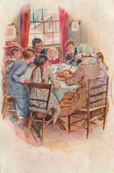 Ilustración para Un cuento de Navidad de Charles Dickens de Harold Copping