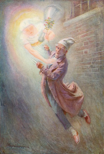 Ilustración para Un cuento de Navidad de Charles Dickens de Harold Copping