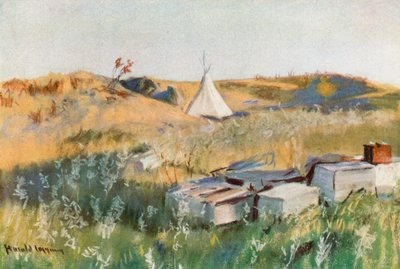 Cementerio Indio, Reserva Blackfoot, Alberta de Harold Copping