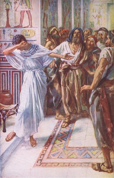 José conocido por sus hermanos, ilustración de Pictures That Teach The Crown Series, 1920 de Harold Copping