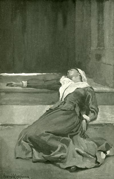 Misericordia en la puerta de Harold Copping