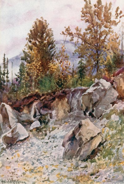 Monte Mackenzie, desde la cantera cerca de Revelstoke de Harold Copping