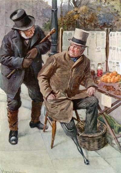 Mr. Boffin y Silas Wegg de Harold Copping
