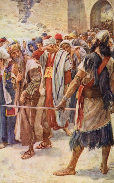 Antiguo Testamento: Llevados cautivos (litografía en color) de Harold Copping