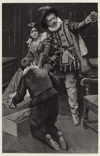 Petruchio comenzó a enfurecerse de nuevo, diciendo que el sombrero estaba moldeado en un cuenco de Harold Copping