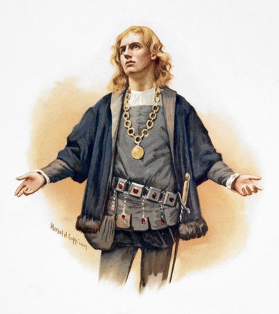 Retrato de Hamlet, príncipe de Dinamarca de Harold Copping