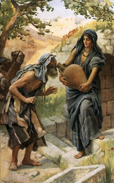 Rebeca en el pozo de Harold Copping
