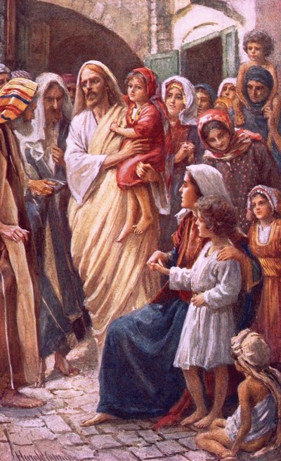 El señor bendiciendo a los niños de Harold Copping