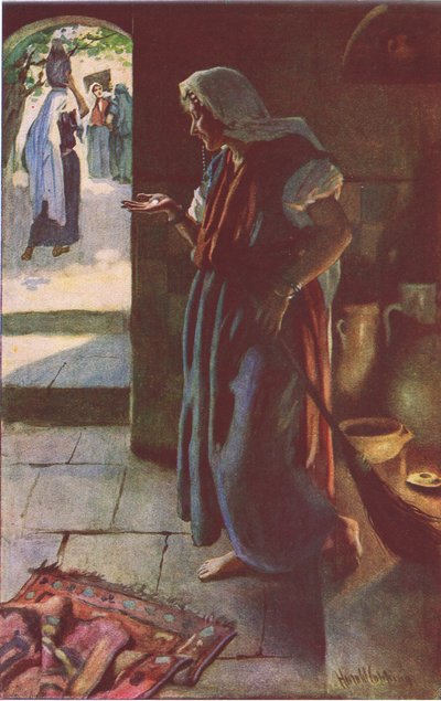La moneda perdida, ilustración de Harold Copping Pictures: The Crown Series, c.1920s de Harold Copping