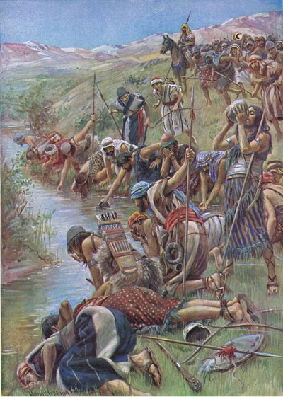 El hombre que lamió, ilustración de Imágenes que Enseñan La Serie de la Corona, 1920 de Harold Copping