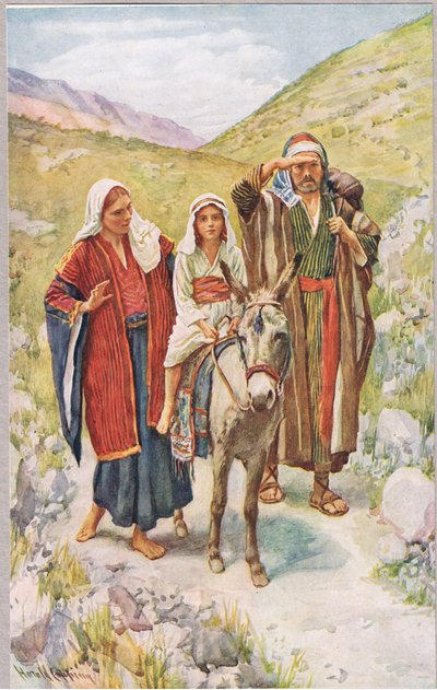 El regreso de Egipto. de Harold Copping