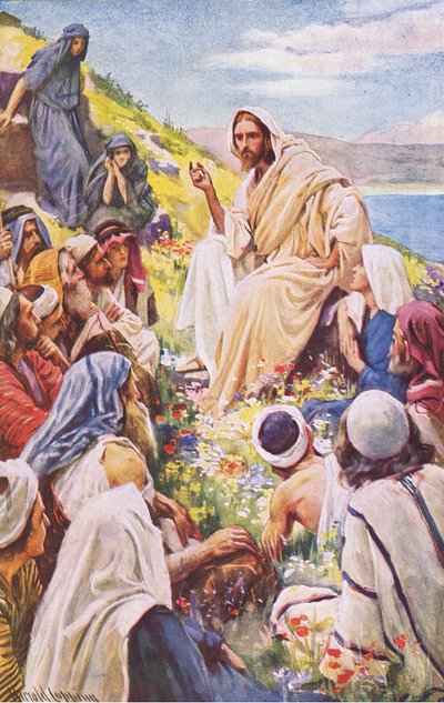 El sermón del monte, ilustración de Harold Copping Pictures: The Crown Series, c.1920s de Harold Copping