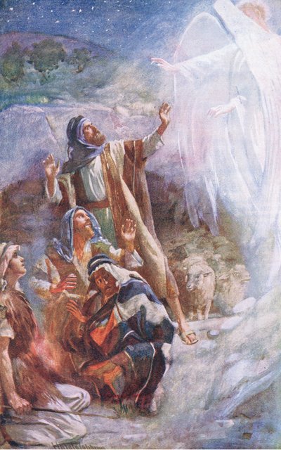 Los pastores de Belén, ilustración de Harold Copping Pictures: The Crown Series, c.1920s de Harold Copping