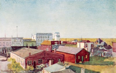 Cómo se ve un pueblo de la pradera, una esquina de Lloydminster de Harold Copping