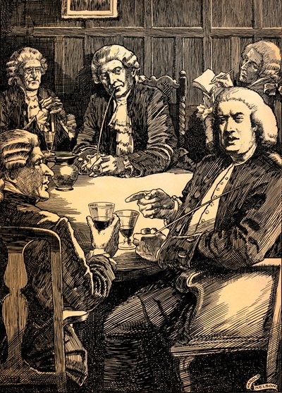 Dr. Johnson Discutiendo con Sus Amigos de Harold Edward Hughes Nelson
