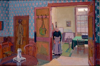 Interior con la Sra. Mounter, 1916-1917 de Harold Gilman