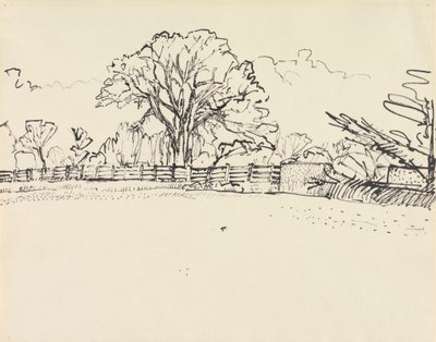 Paisaje con valla de Harold Gilman