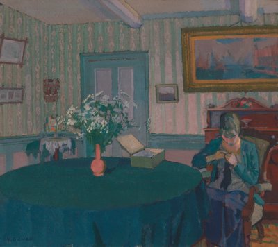 Sylvia Darning de Harold Gilman