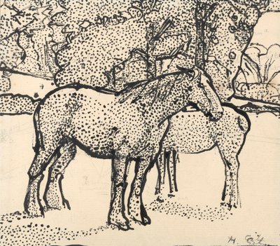 Dos caballos de Harold Gilman