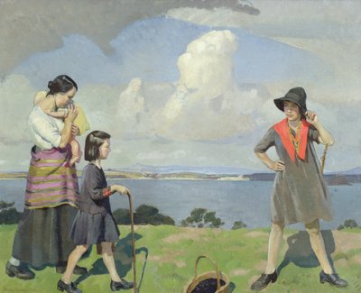 Un paseo por el mar, los recolectores de moras de Harold Harvey